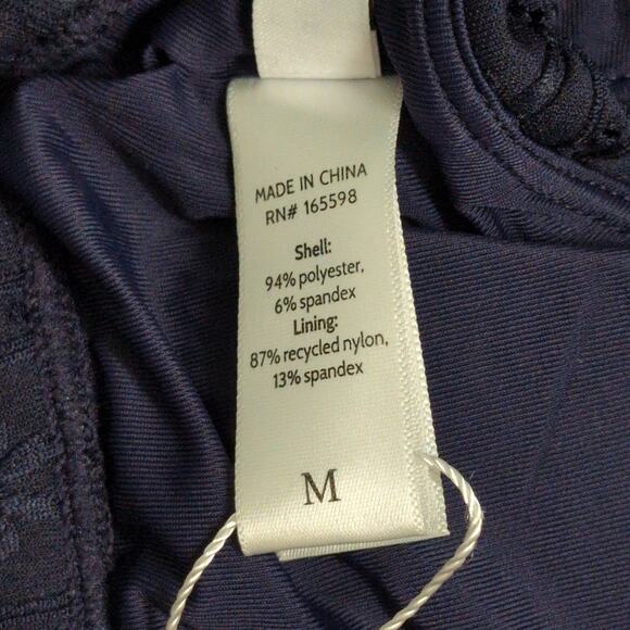 Andie Belmar Top Navy Blue Bikini Triangle Swimwear Bathing Suit Twisted M New - Picture 8 of 11